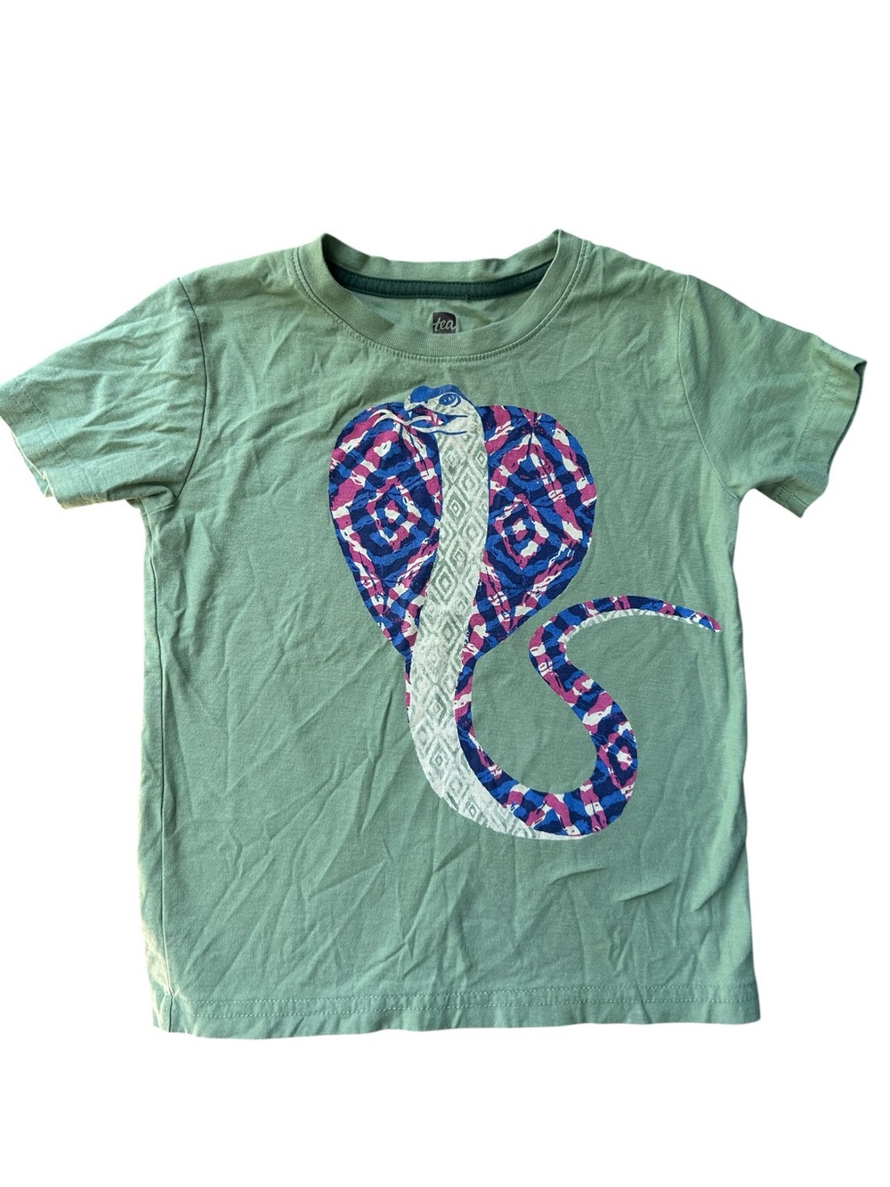 Tea Collection Kids Sage Green Cobra Snake Graphic Tee 4 Years